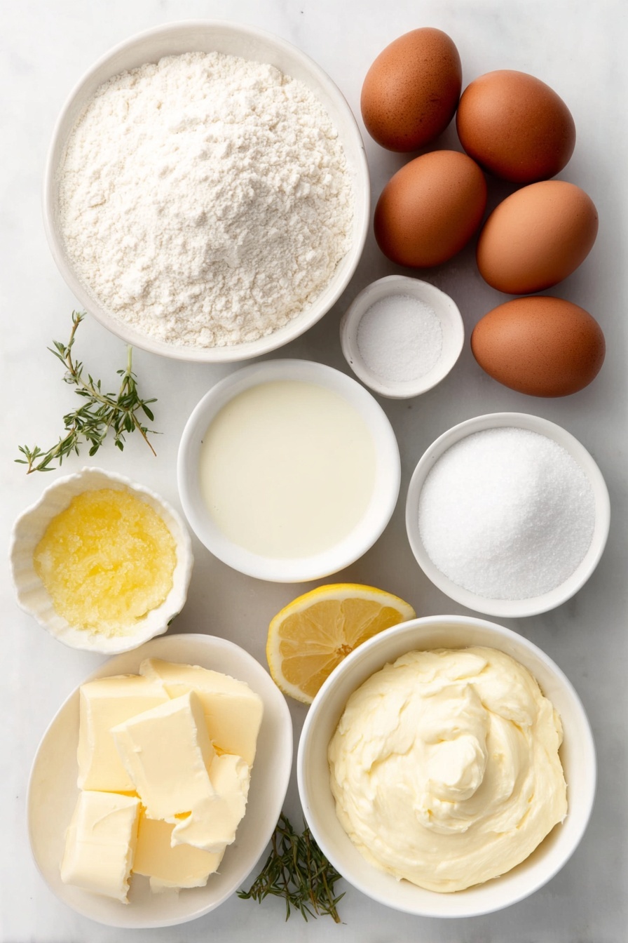 Lemon Drop Cakes with Lemon Glaze Recipe - Ingredients