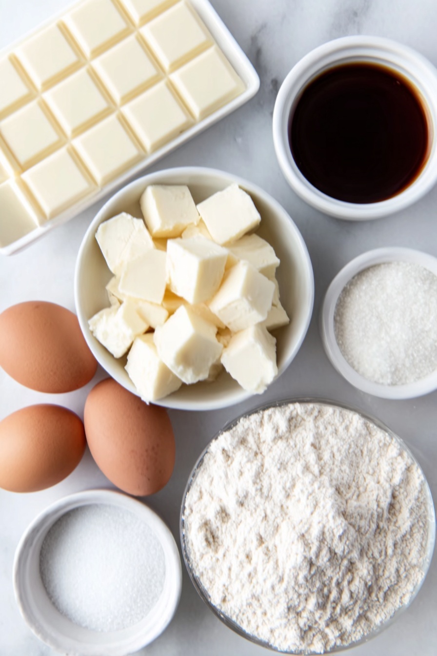 White Chocolate Brownie Recipe - Ingredients