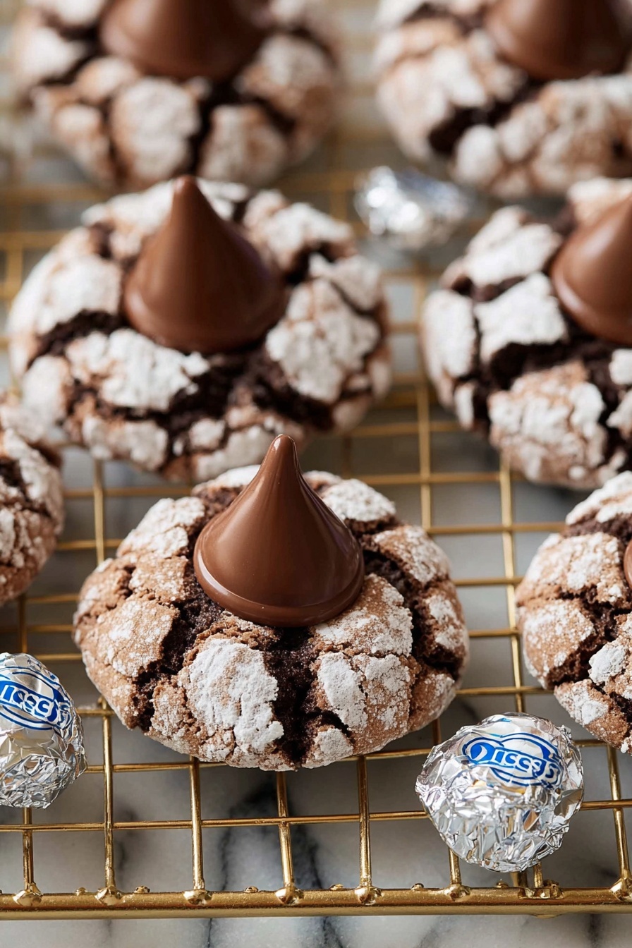 Chocolate Blossom Cookies with Hershey Kisses Recipe - Recipe Step