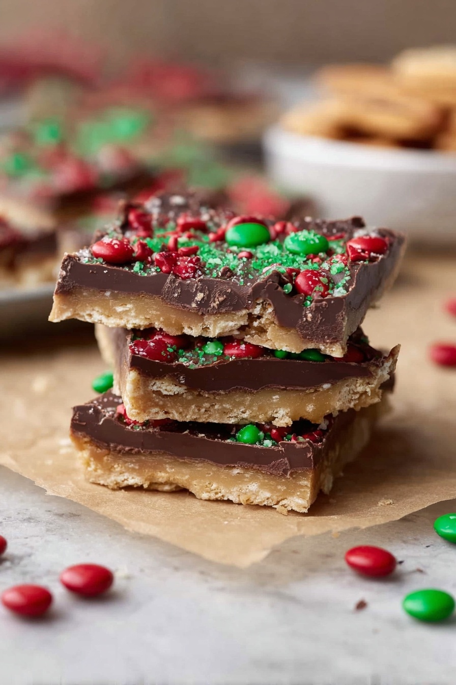 Christmas Crack Recipe with Chocolate and Nuts Recipe - Serving