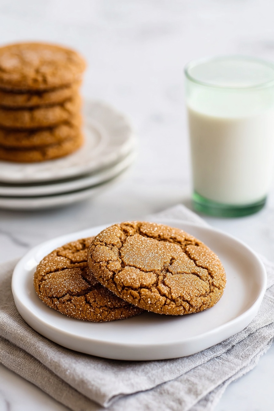 Crispy Ginger Snap Cookies Recipe - Serving