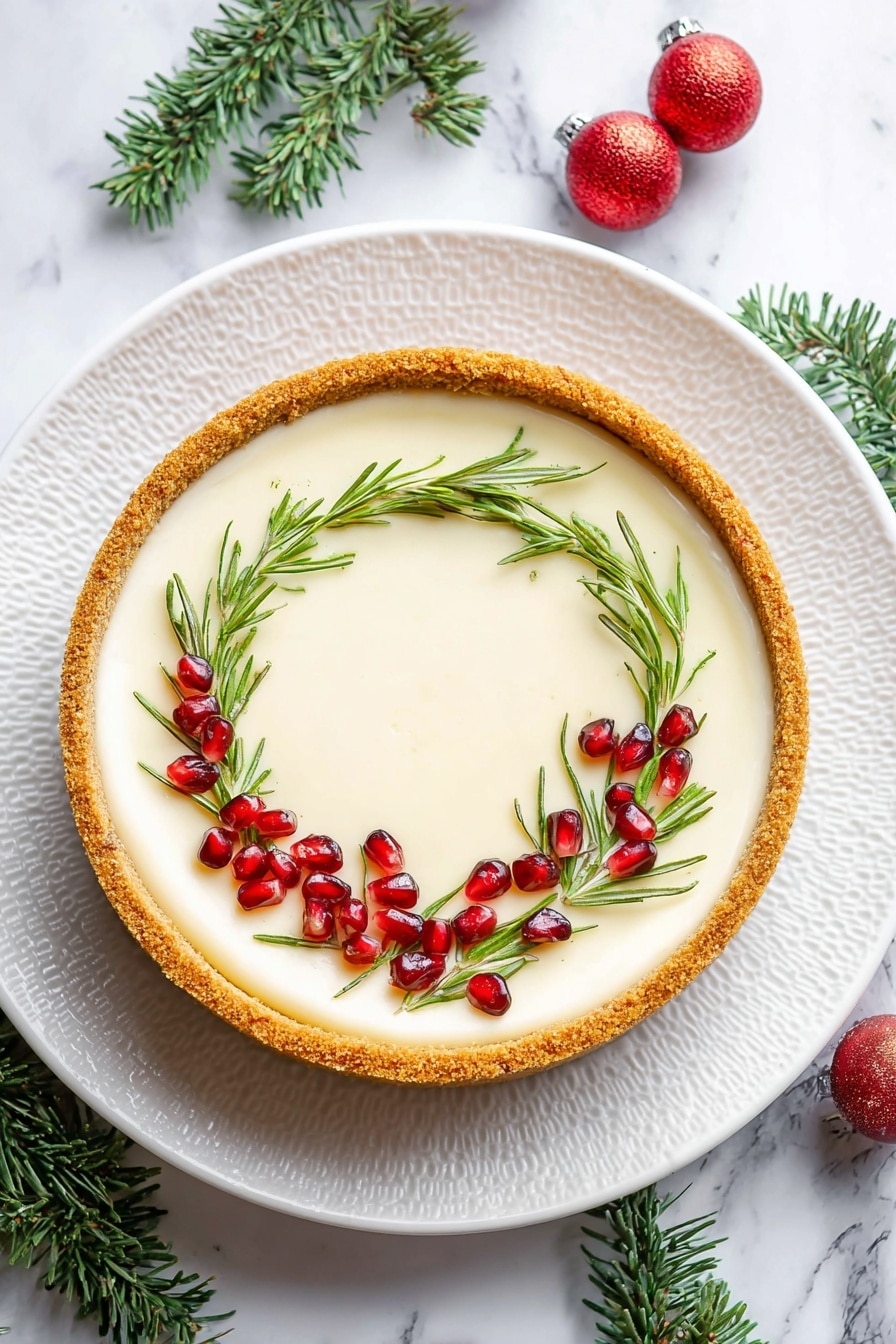 Eggnog Cheesecake Recipe - Serving