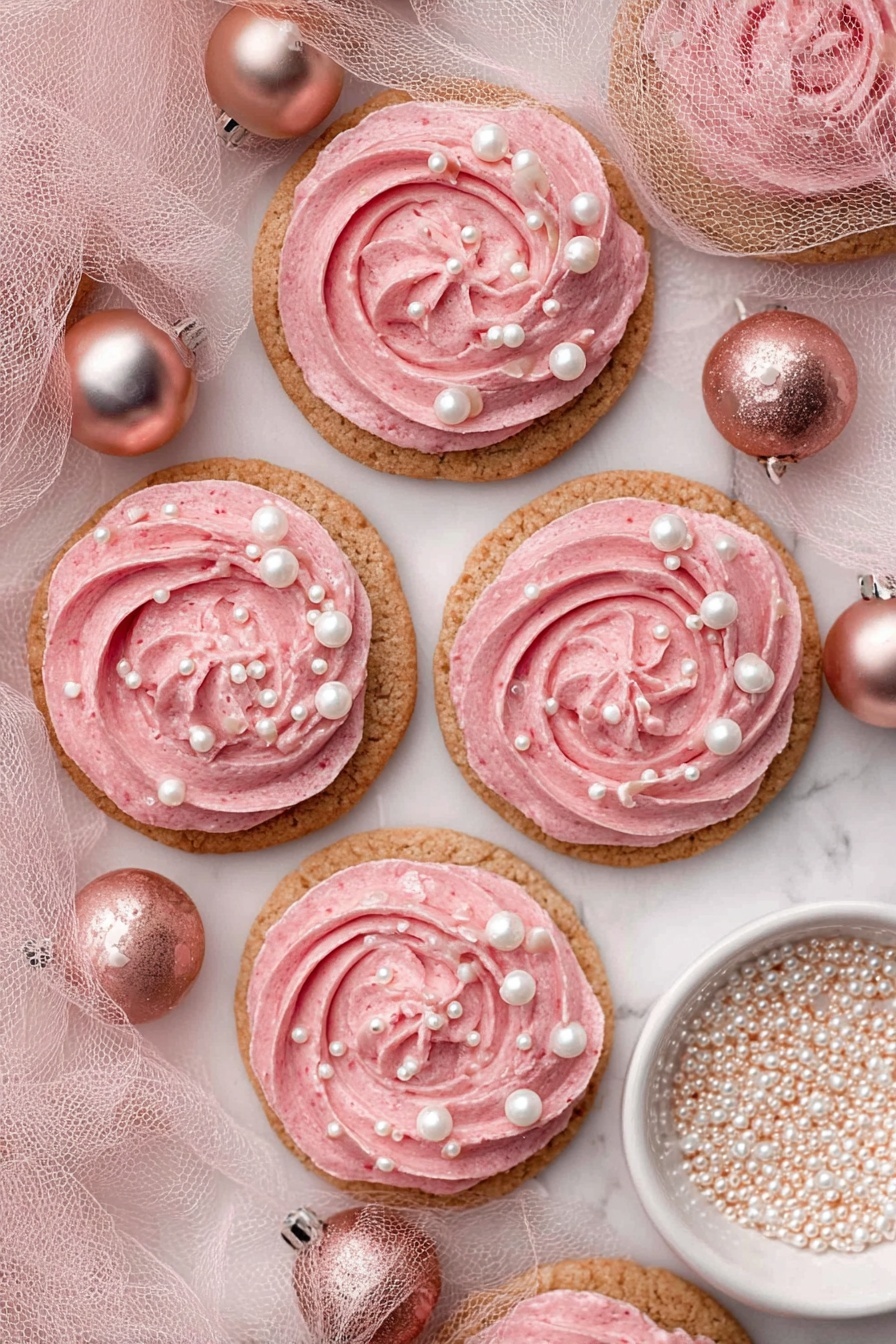 Sugar Plum Fairy Cookies with Berry Buttercream Recipe - Serving