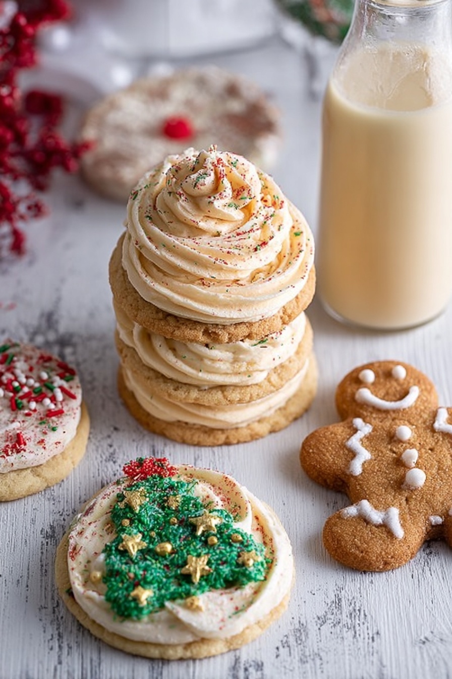 Vanilla Bean Christmas Sugar Cookies Recipe - Serving