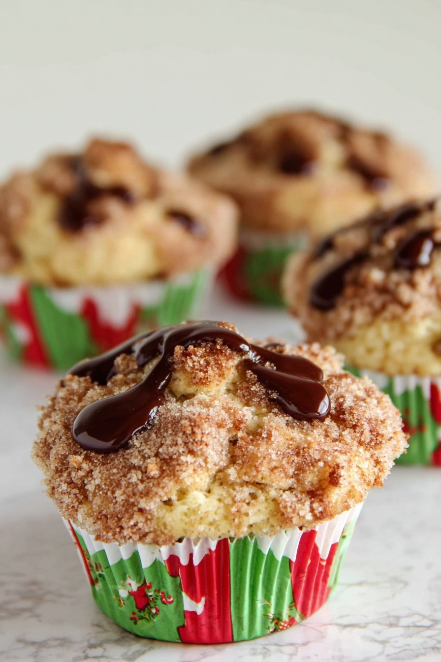 Sinkerdoodle Muffins with Chocolate Ganache Recipe - Serving