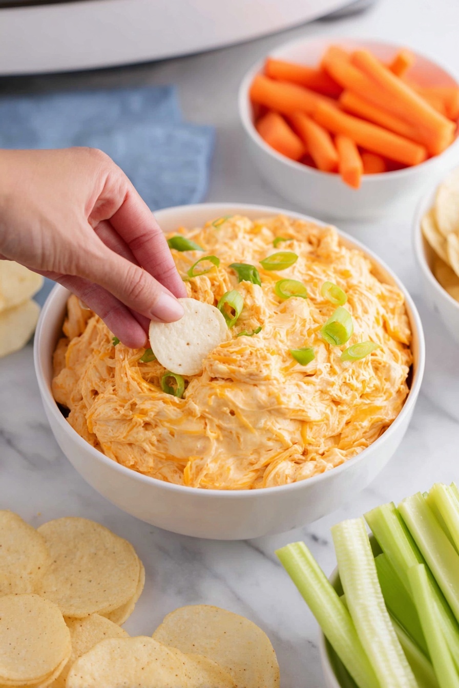 Creamy Buffalo Chicken Dip in Slow Cooker Recipe - Recipe Step
