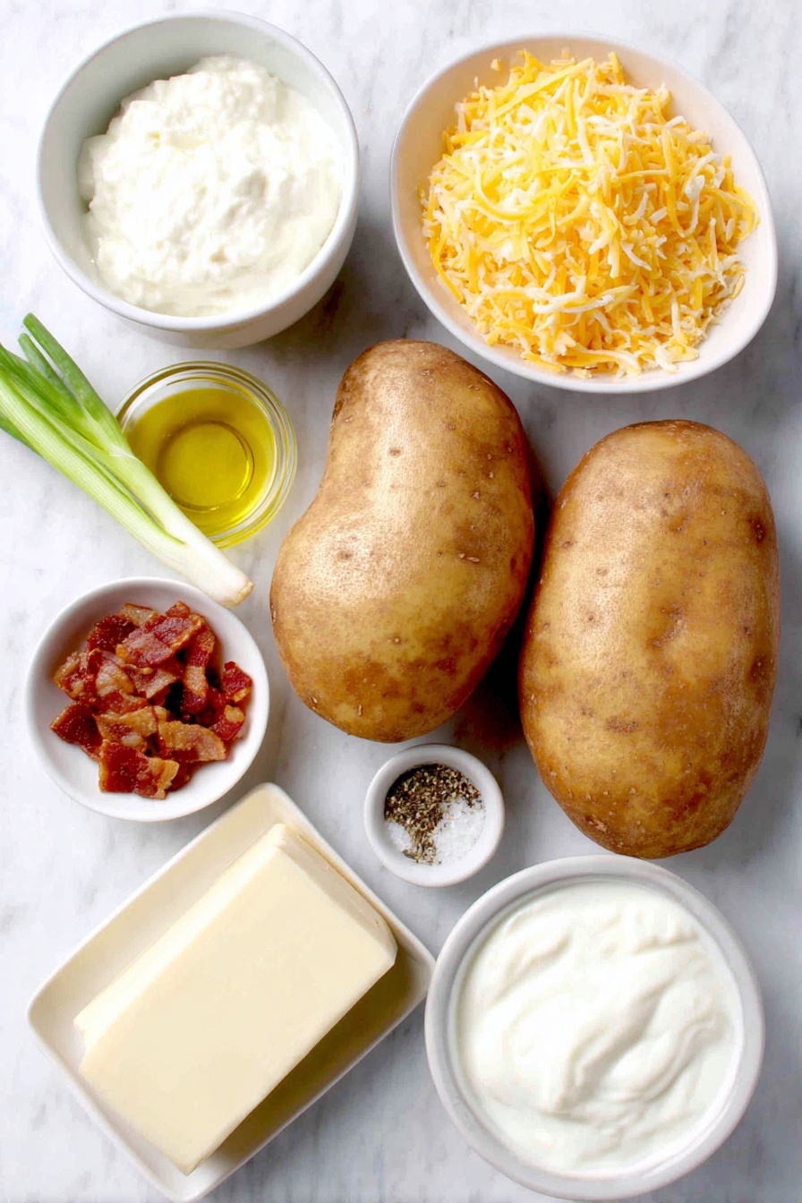 Twice Baked Potatoes with Bacon and Cheese Recipe - Ingredients