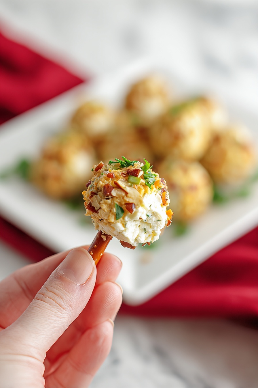 Cheese Ball Bites with Bacon and Pecans Recipe - Serving