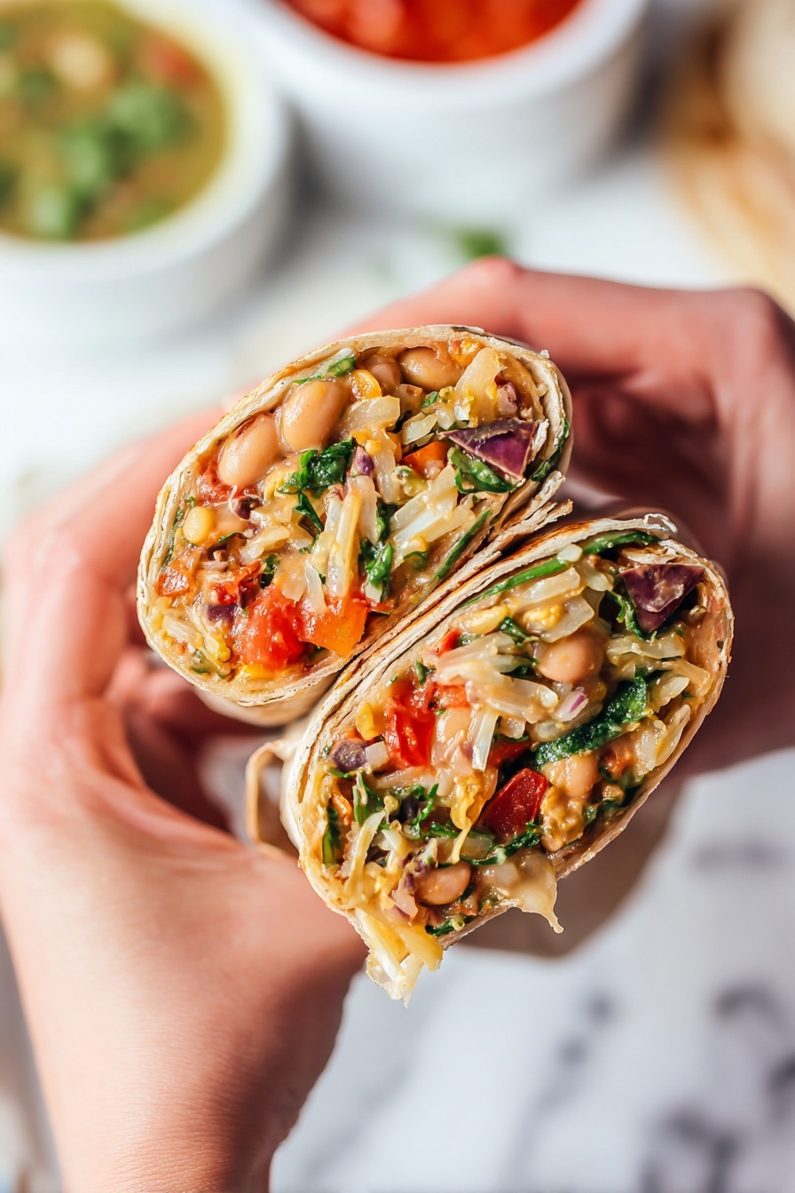 Easy Vegetarian Rice and Bean Burritos Recipe - Serving