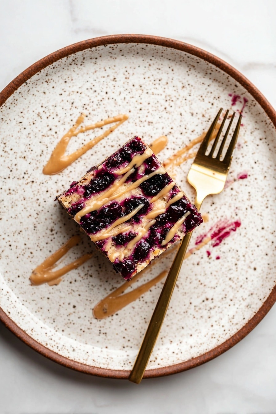 Baked Peanut Butter & Jam Oatmeal Recipe - Serving