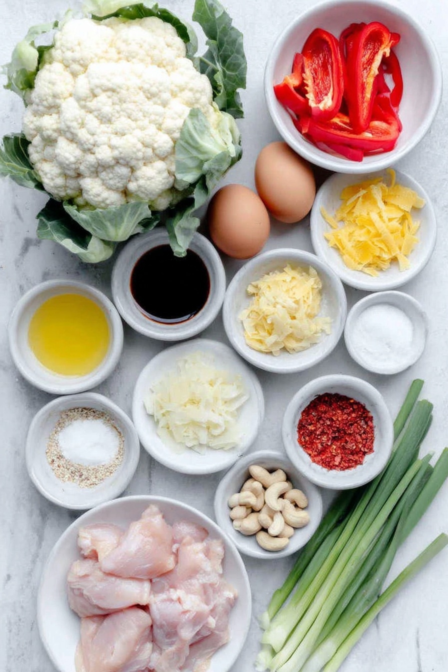 Healthy Orange Chicken Stir Fry with Cauliflower Rice Recipe - Ingredients