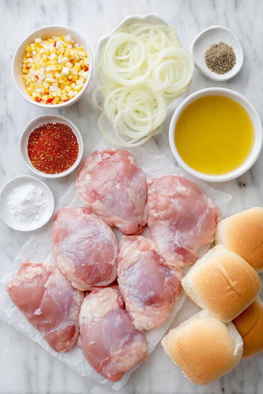 Slow Cooker Italian Chicken Sandwiches Recipe - Ingredients