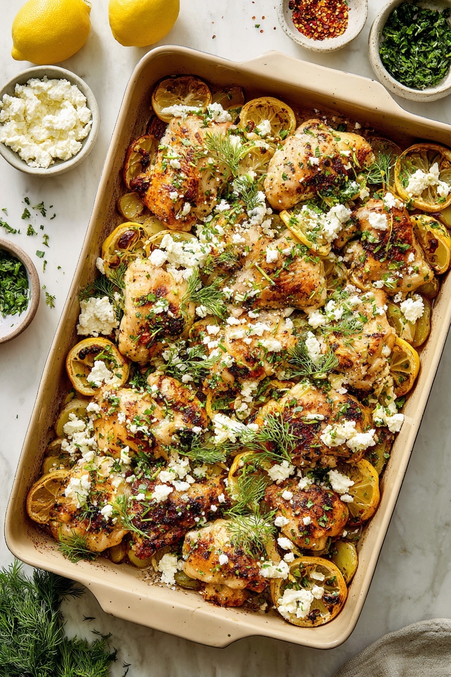 Herb Lemon Garlic Chicken and Potatoes Bake Recipe - Recipe Step