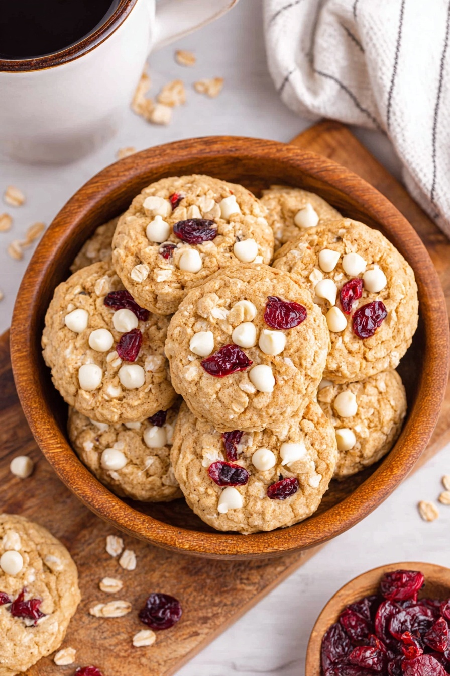 White Chocolate Cranberry Oatmeal Cookies Recipe - Serving