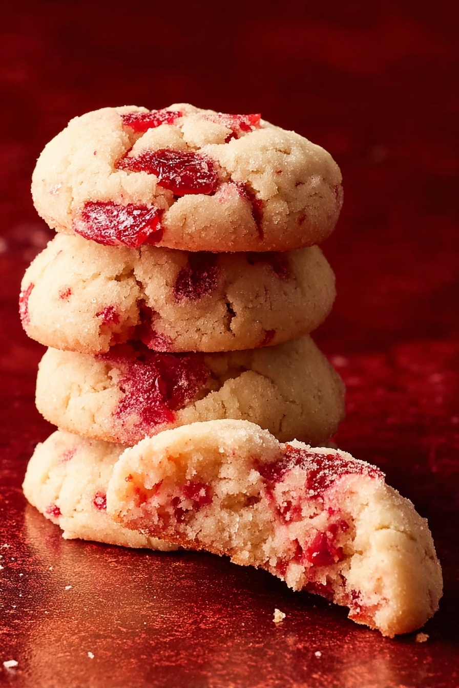 Cherry Almond Cookies Recipe - Serving
