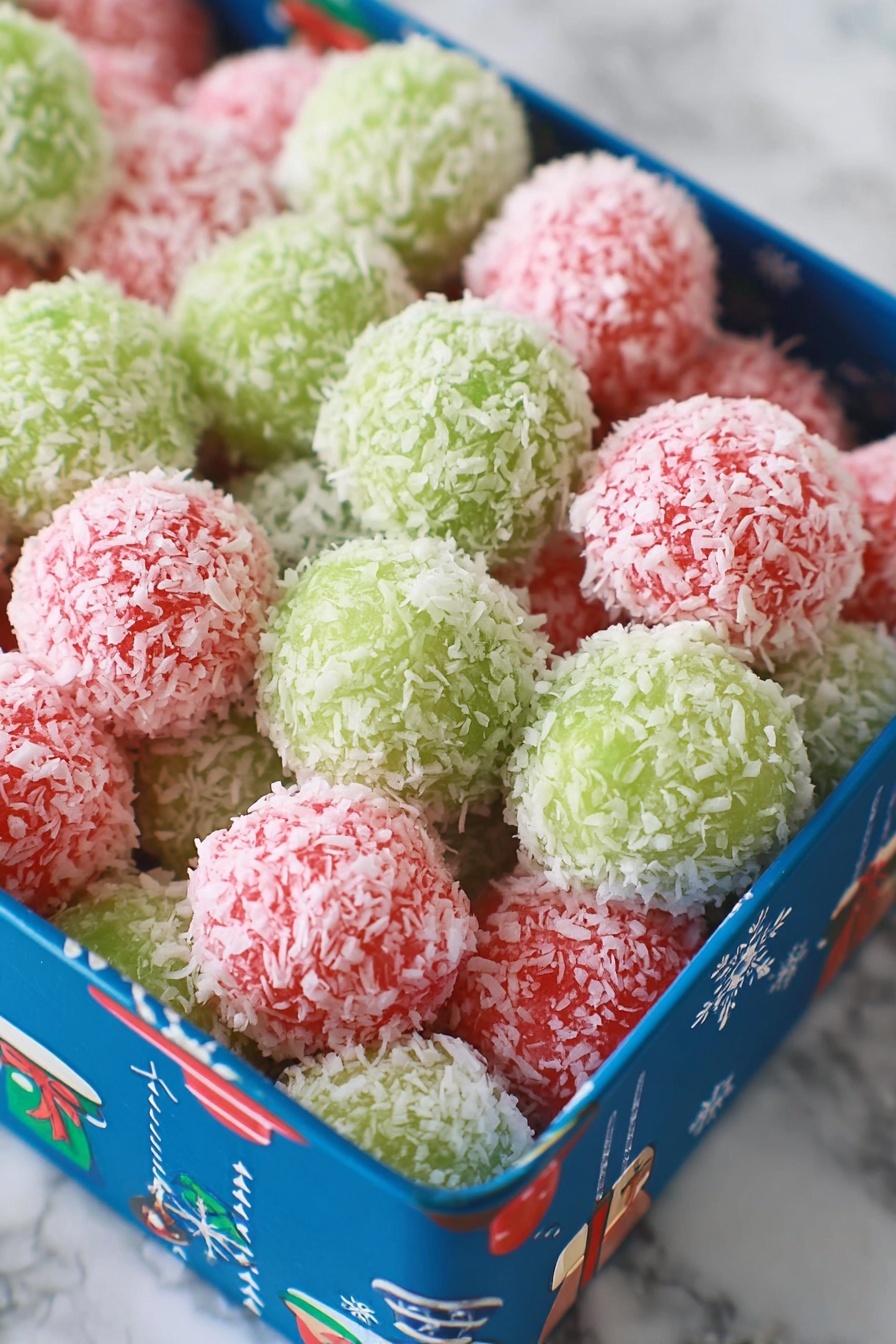 Festive Jello Coconut Balls Recipe - Recipe Step