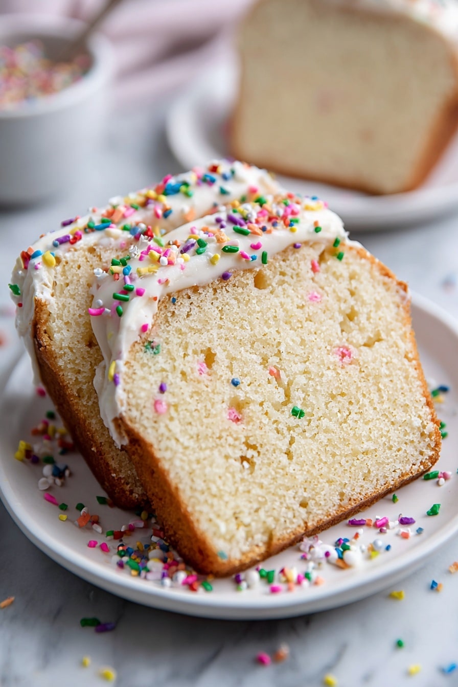 Ice Cream Bread with Sprinkles Recipe - Serving