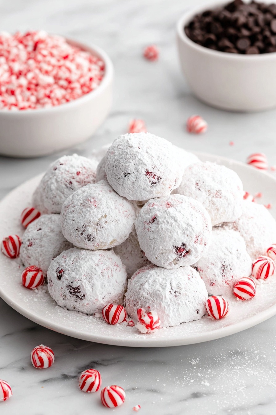 Peppermint Snowball Cookies Recipe - Serving