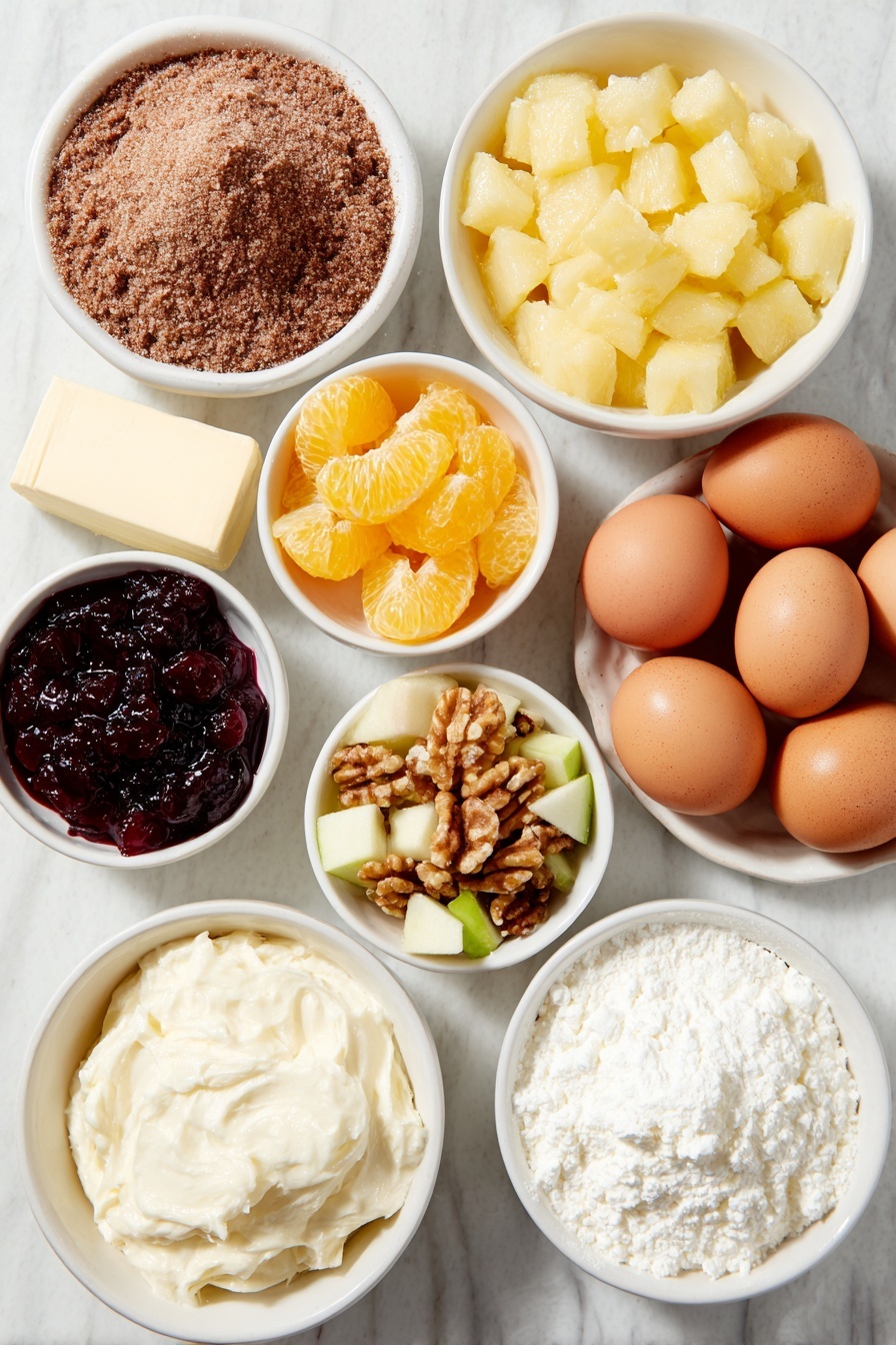 Cranberry Jello Salad with Cream Cheese Topping Recipe - Ingredients