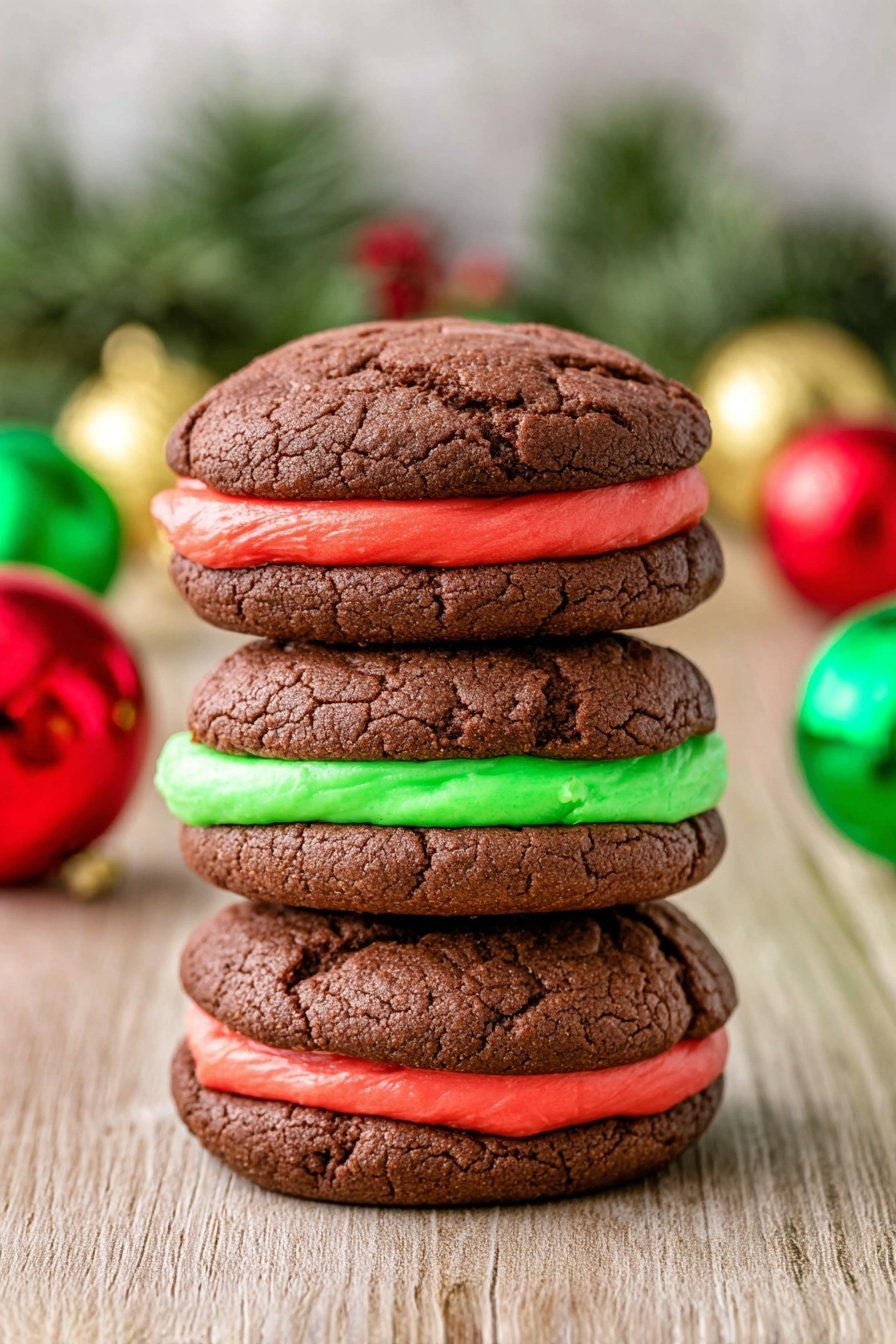Christmas Whoopie Pies with Marshmallow Filling Recipe - Serving