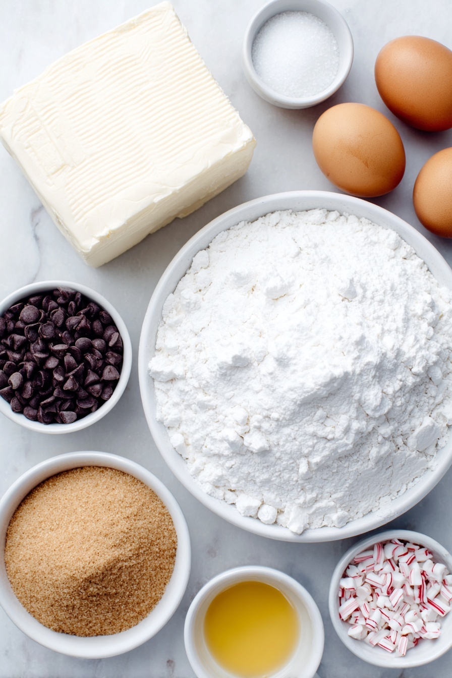 White Chocolate Peppermint Cheesecake Cookies Recipe - Ingredients