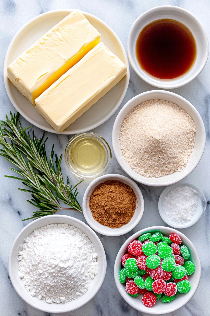 Vanilla Ginger Wreath Cookies Recipe - Ingredients