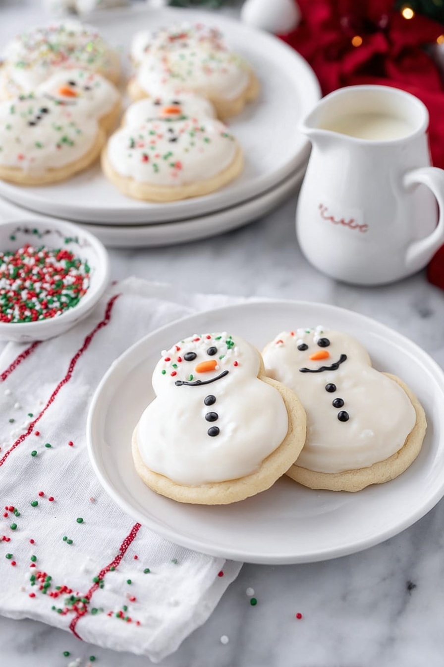 Melted Snowman Sugar Cookies Recipe - Serving