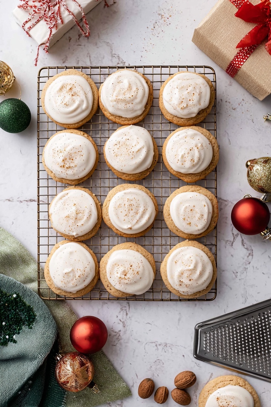 Eggnog Cookies with Icing Recipe - Serving