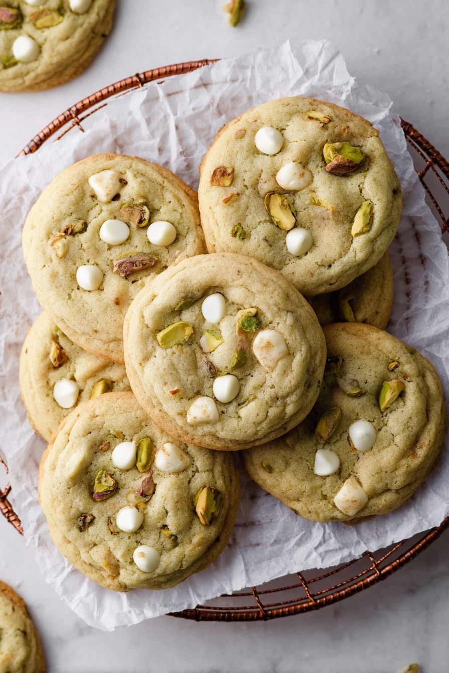 White Chocolate Pistachio Cookies Recipe - Serving