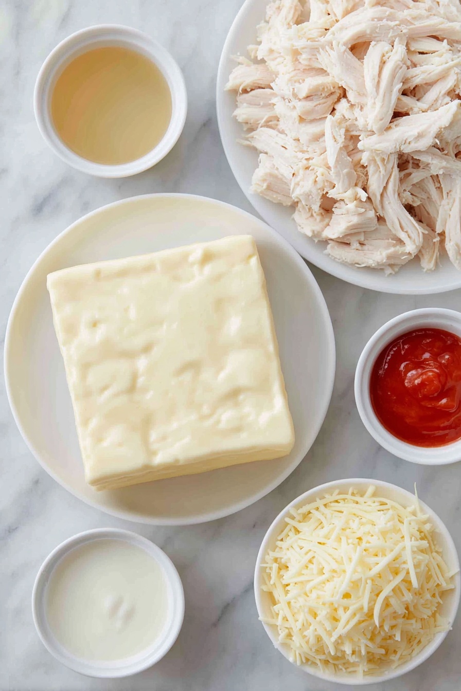 Creamy Buffalo Chicken Dip in Slow Cooker Recipe - Ingredients