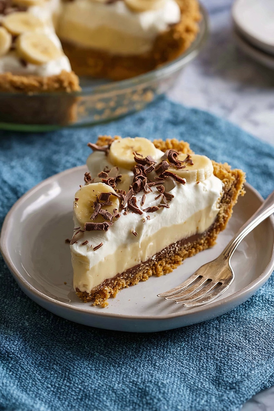 Banoffee Pie with Caramel and Bananas Recipe - Serving