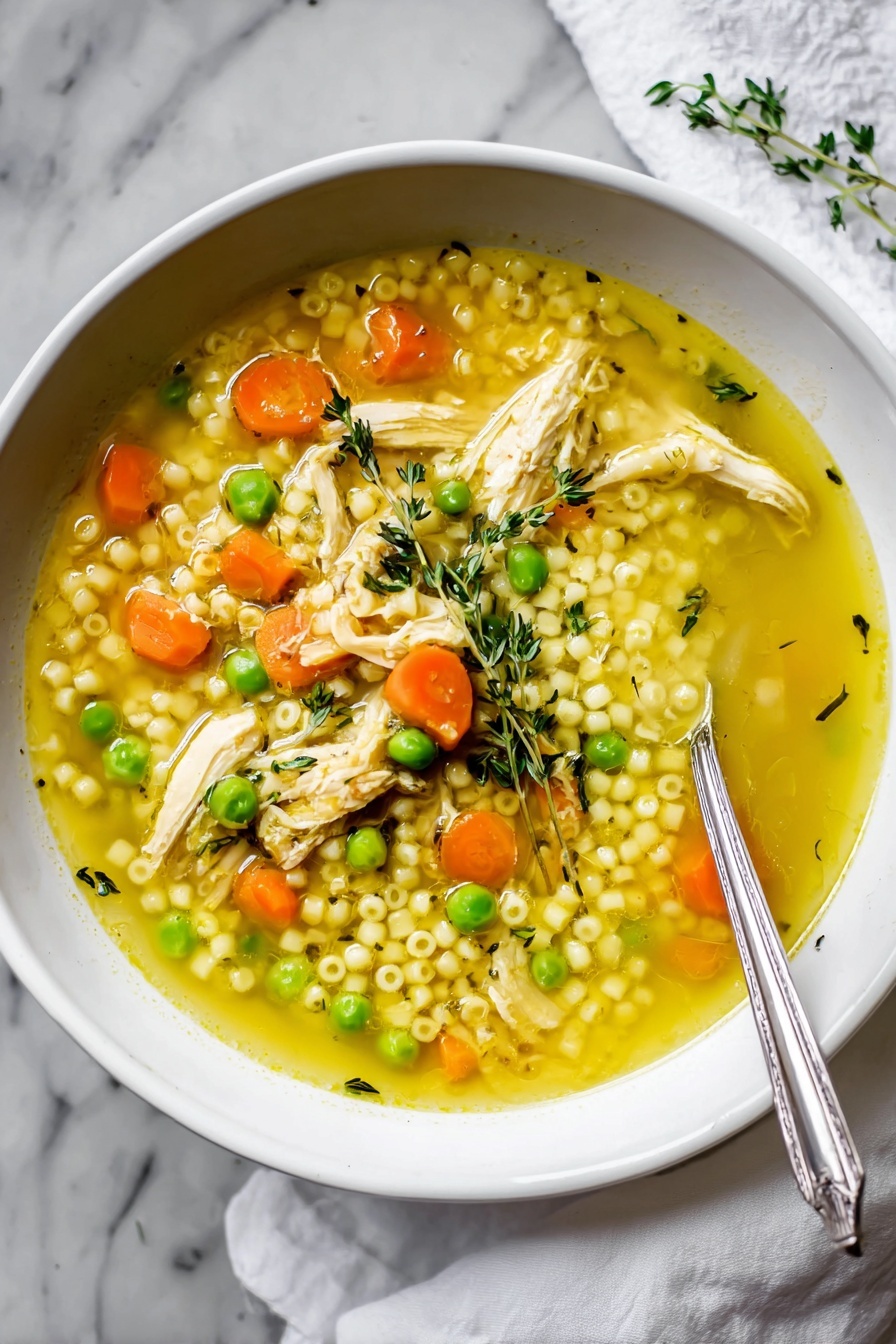 Best Chicken Soup with Couscous Recipe - Serving