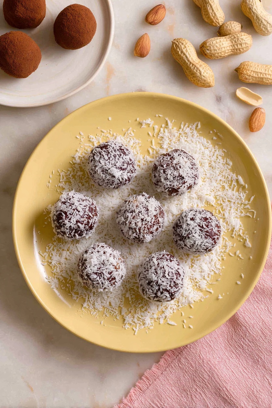 Healthy Date Energy Balls with Cacao Recipe - Serving