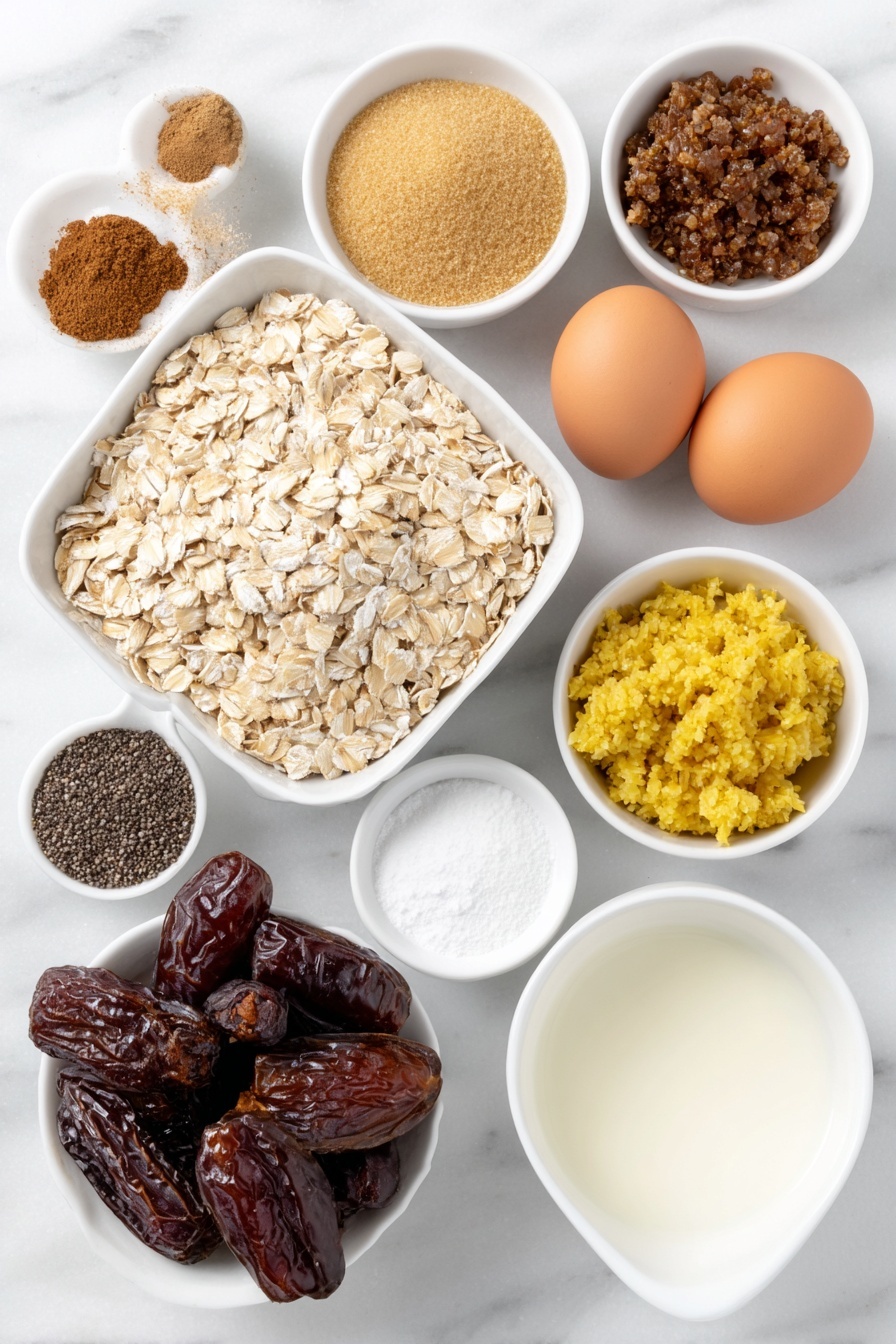 Gingerbread Oatmeal Bars Recipe - Ingredients