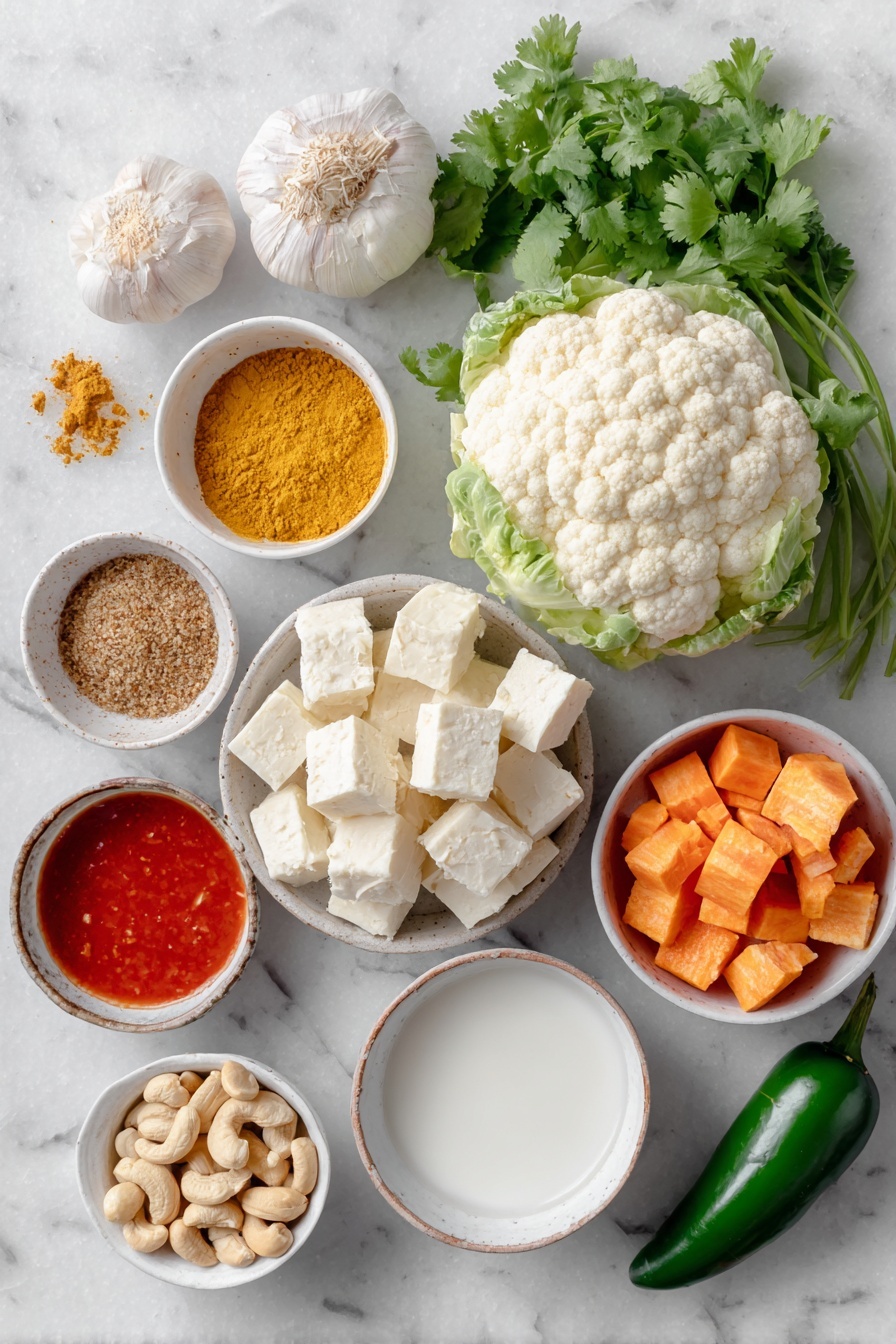 Vegetarian Tofu Coconut Curry Recipe - Ingredients