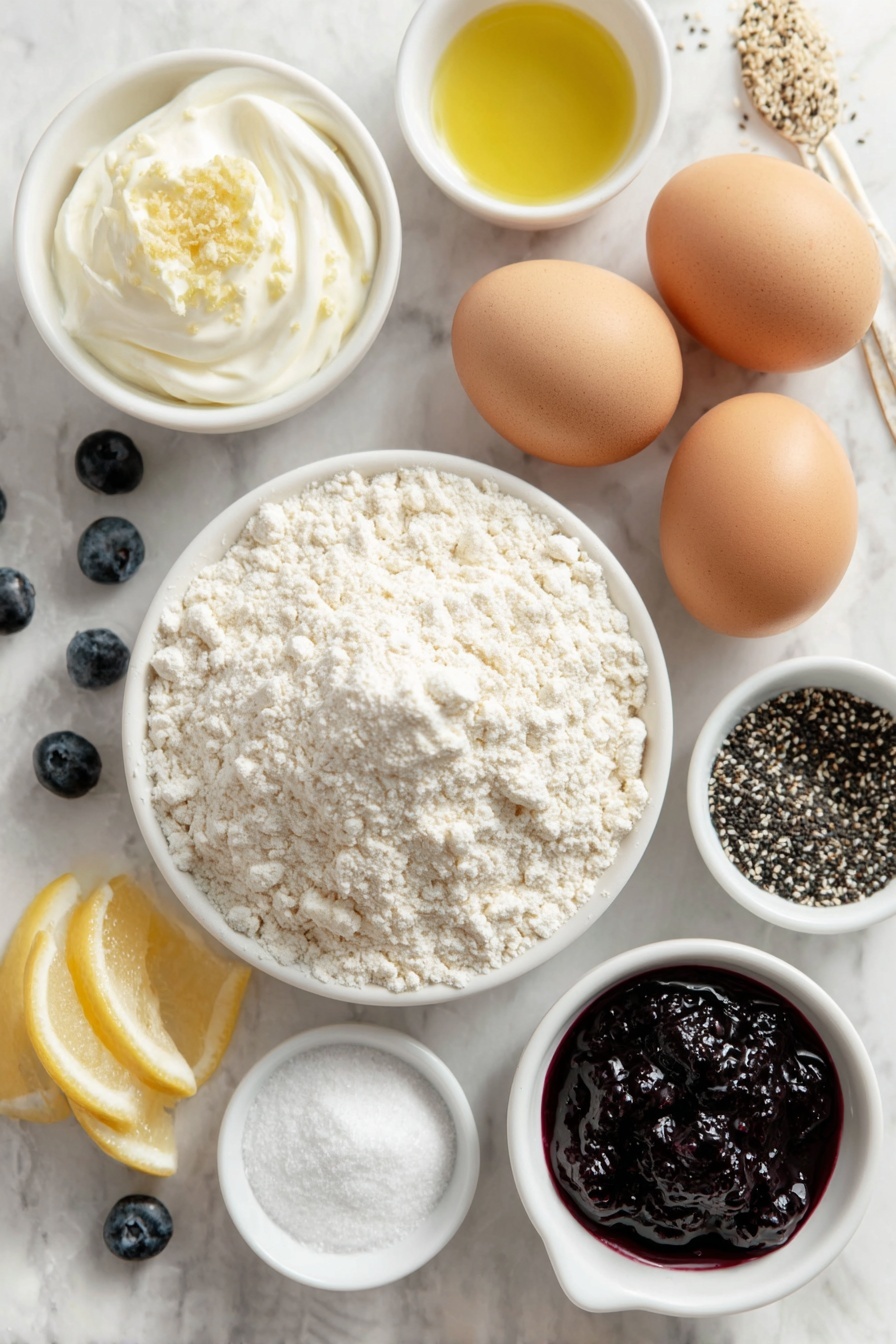 Healthy Lemon Poppy Seed Muffins Recipe - Ingredients