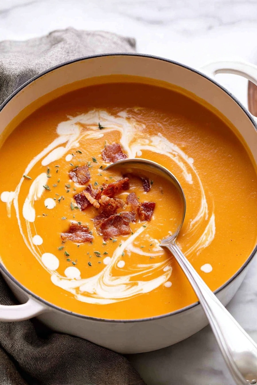 Creamy Carrot Soup with Bacon Recipe - Recipe Step