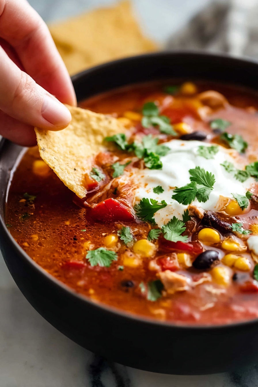 Slow Cooker Mexican Chicken Soup Recipe - Serving