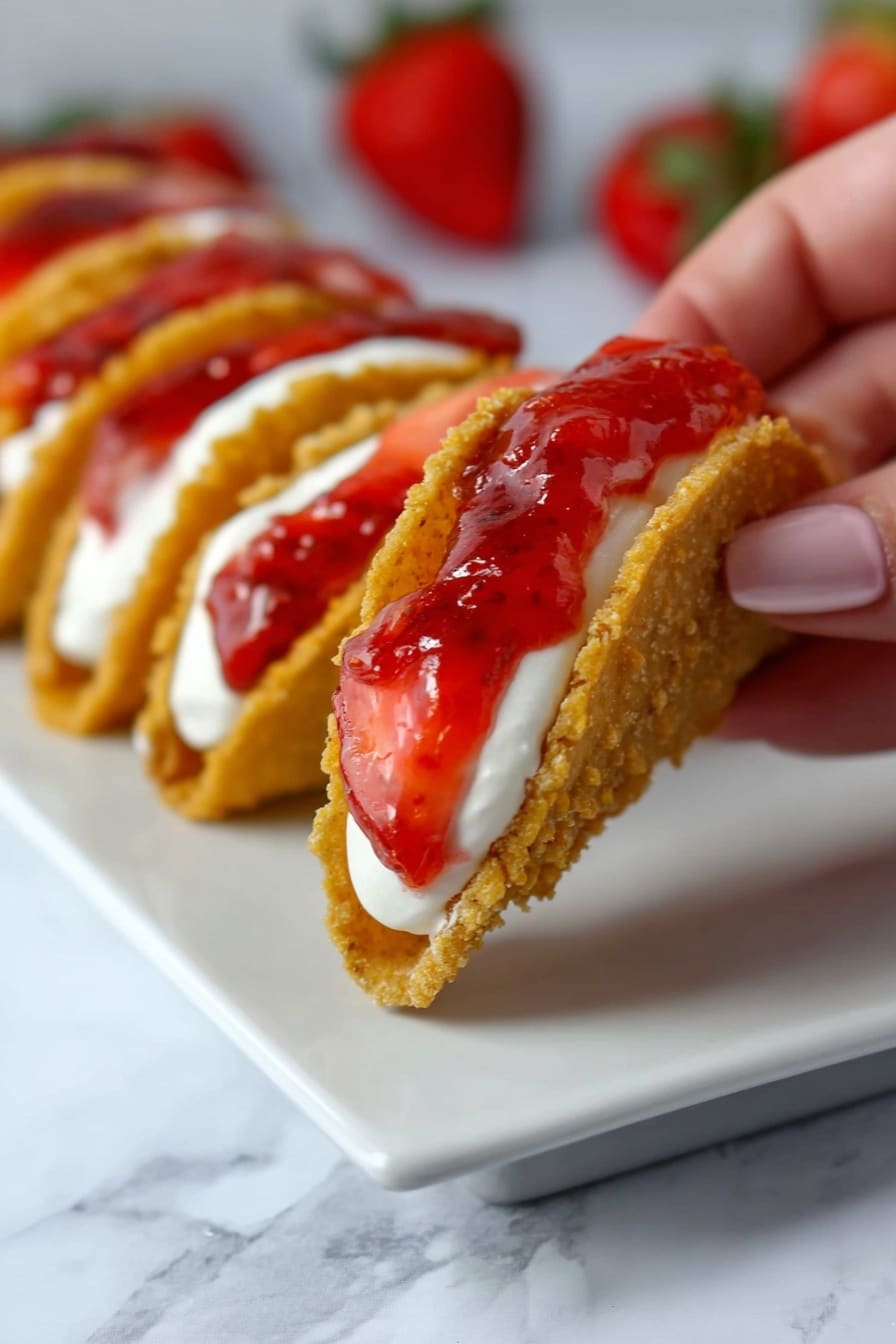Strawberry Cheesecake Tacos Recipe - Recipe Step