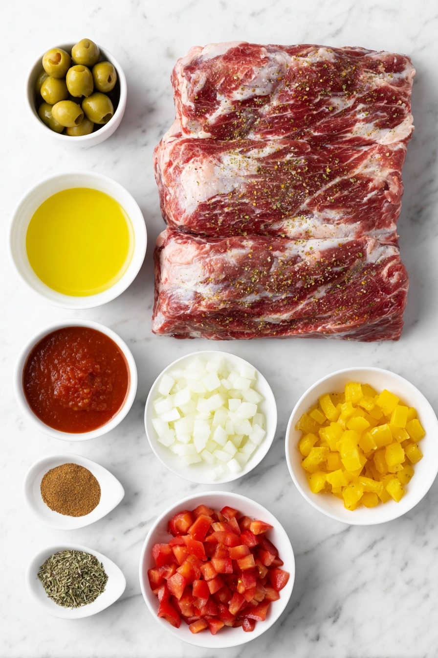 Slow Cooker Picadillo Chuck Roast Recipe - Ingredients