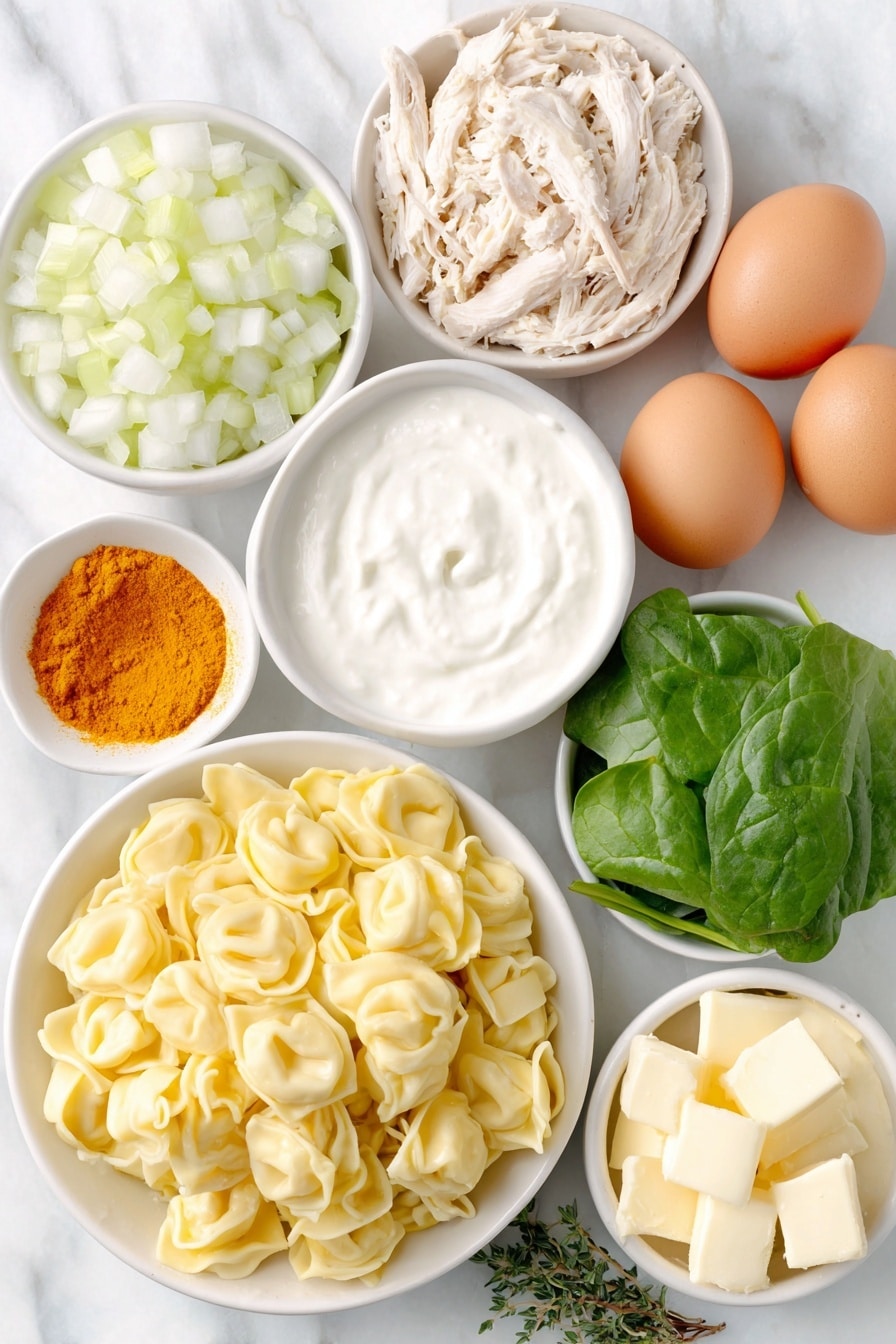 Creamy Chicken Spinach Tortellini Soup Recipe - Ingredients
