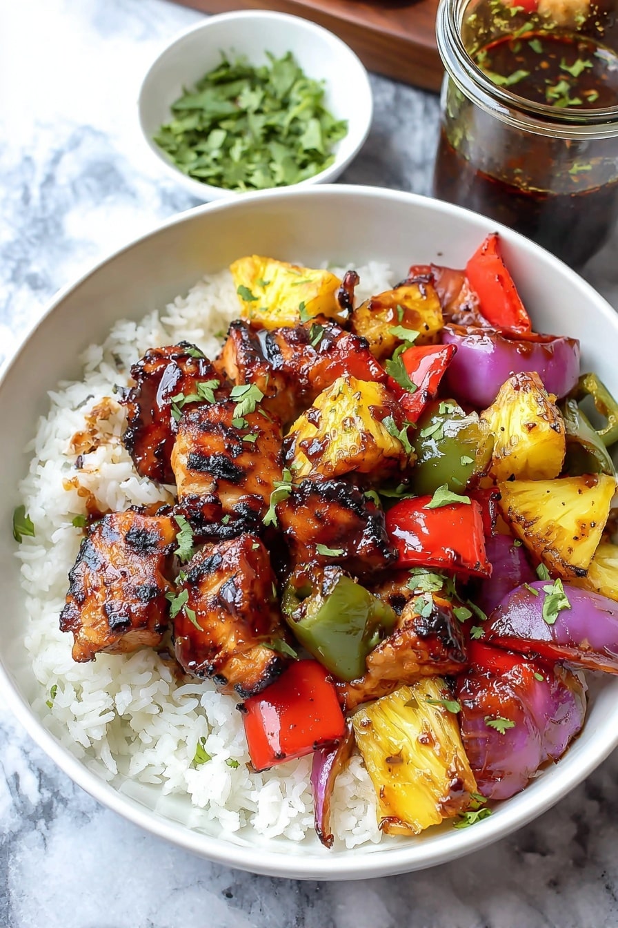 Healthy Teriyaki Chicken Skewers Recipe - Serving