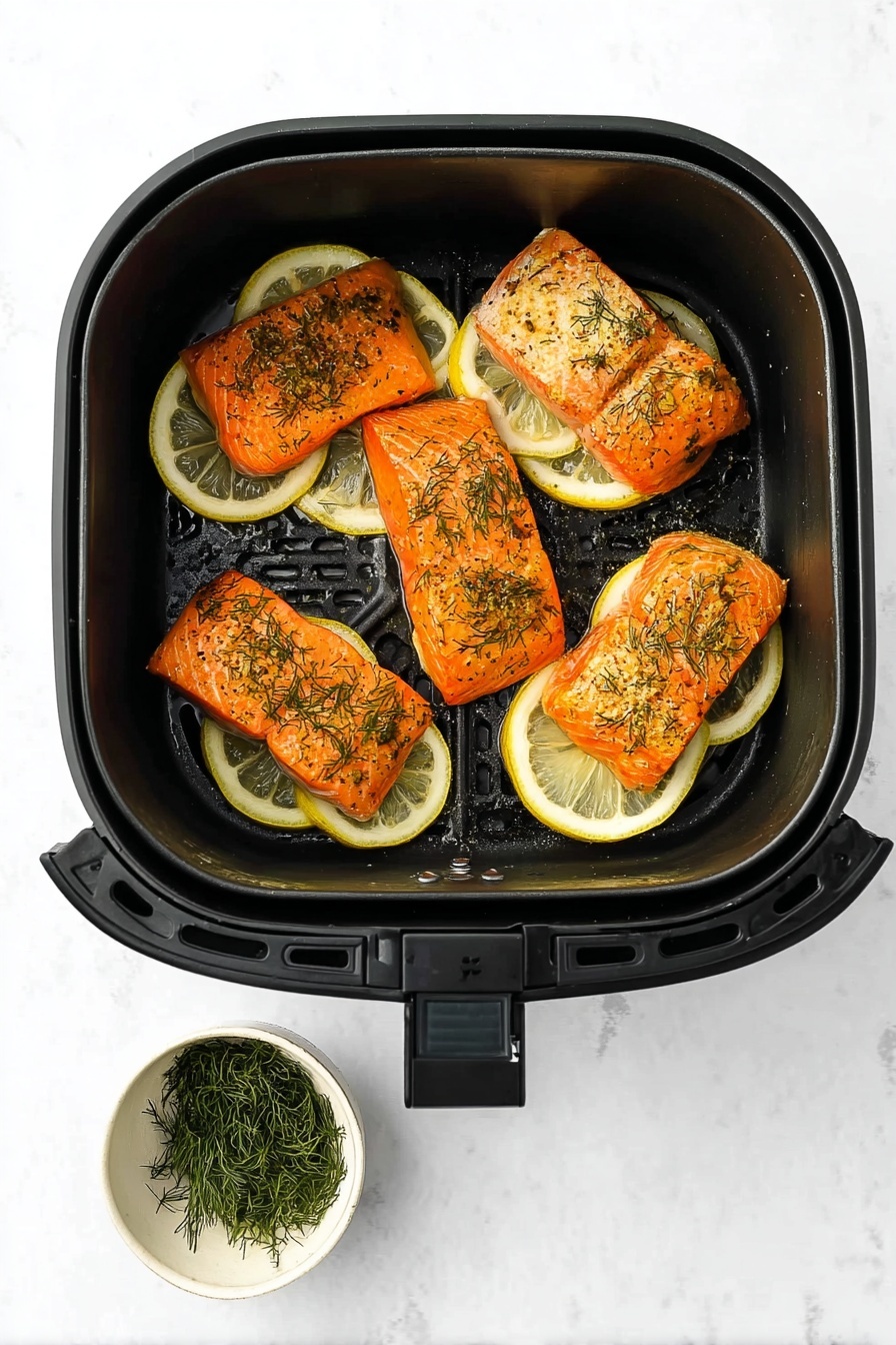 Air Fryer Lemon Dill Salmon Recipe - Recipe Step