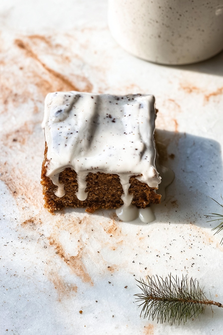Healthy Gingerbread Coffee Cake Recipe - Serving