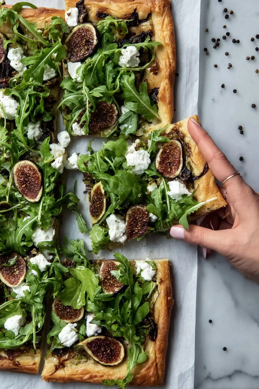 Fig and Goat Cheese Caramelized Onion Pizza Recipe - Serving