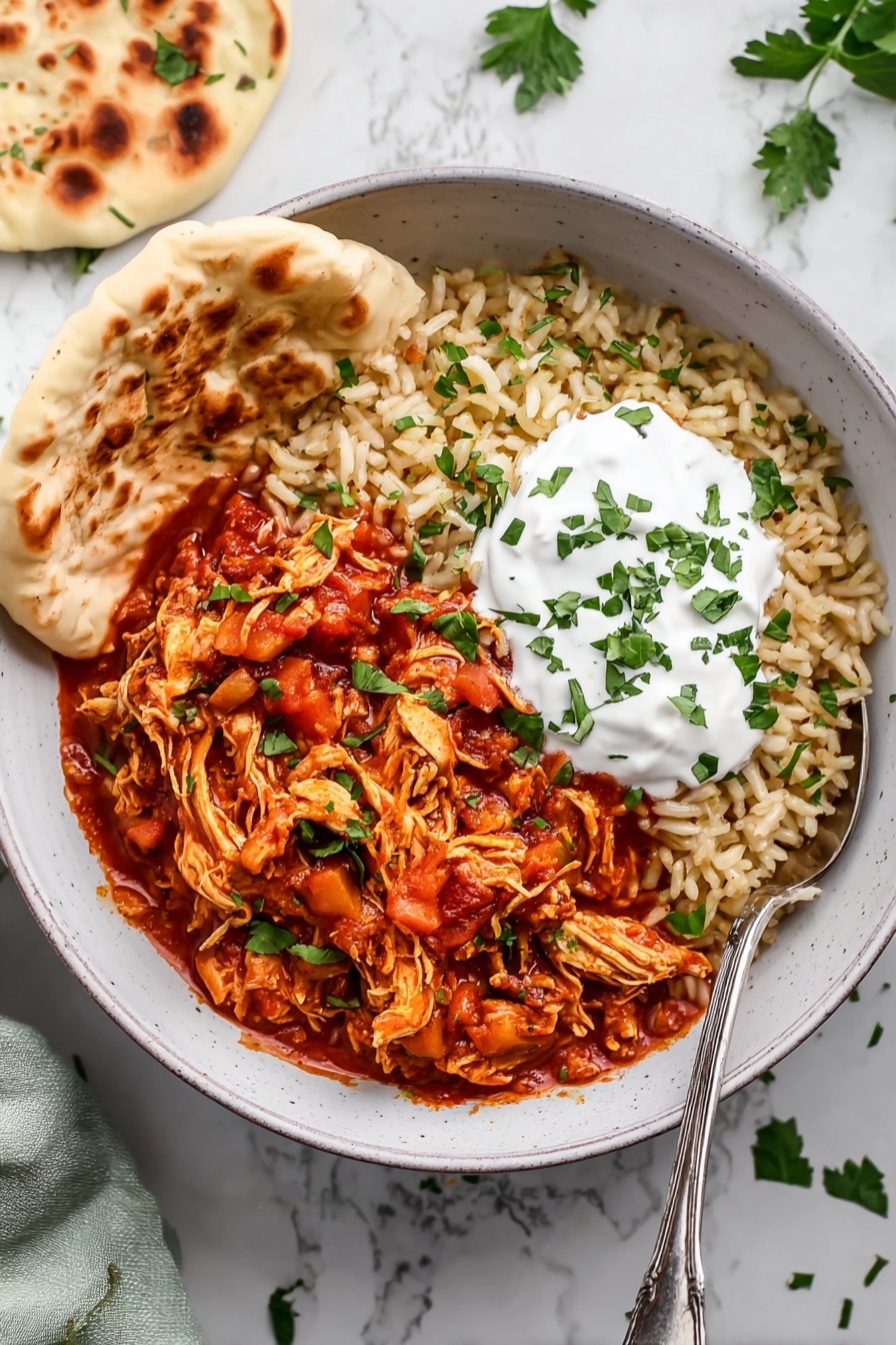 Healthy Slow Cooker Chicken Tikka Masala Recipe - Serving