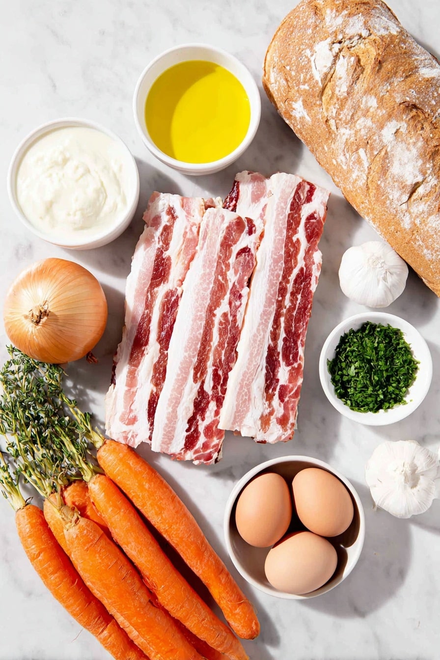 Creamy Carrot Soup with Bacon Recipe - Ingredients