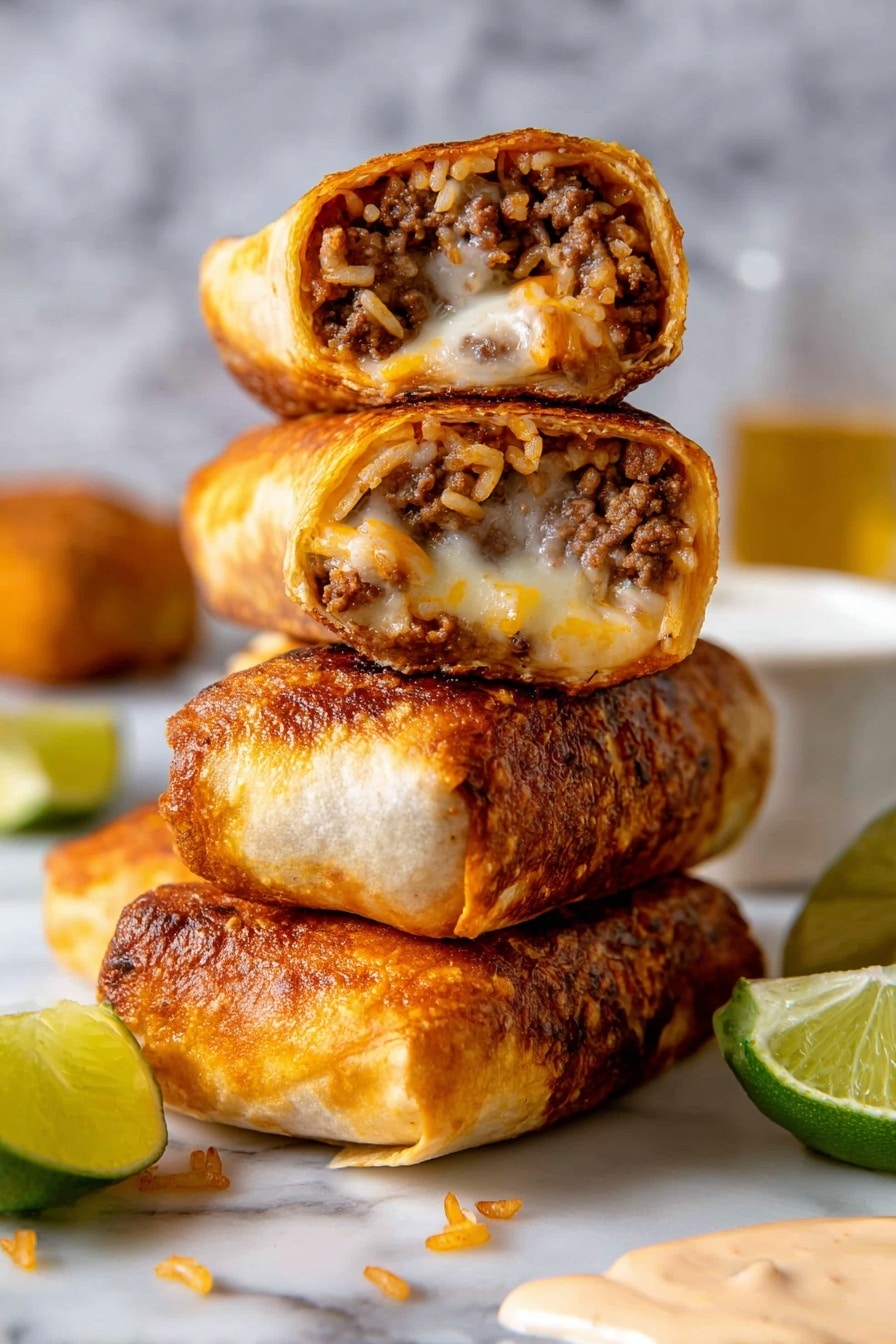 Cheesy Grilled Burritos with Mexican Rice Recipe - Recipe Step