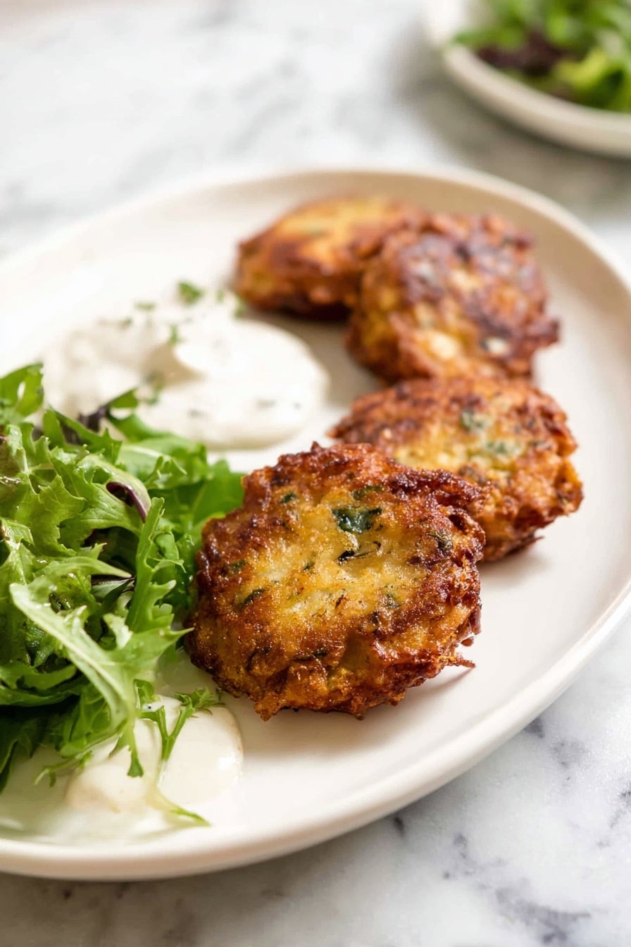 Cheesy Chicken Broccoli Fritters Recipe - Serving