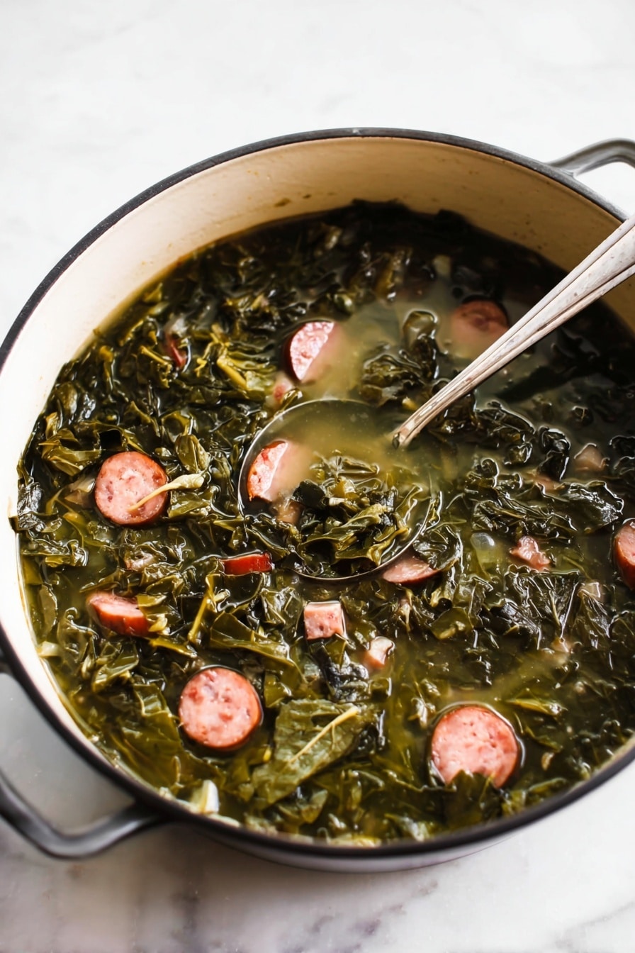 Green Gumbo with Collard Greens and Sausage Recipe - Serving